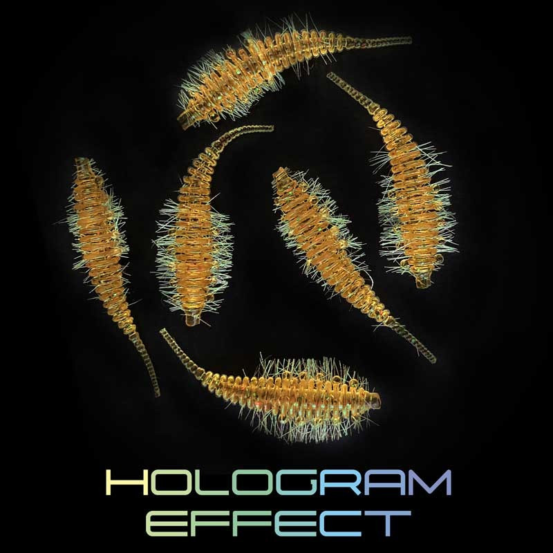 Przynęta Fishbay Robak/Worm Hairy 4,5 cm 9 Fioletowy