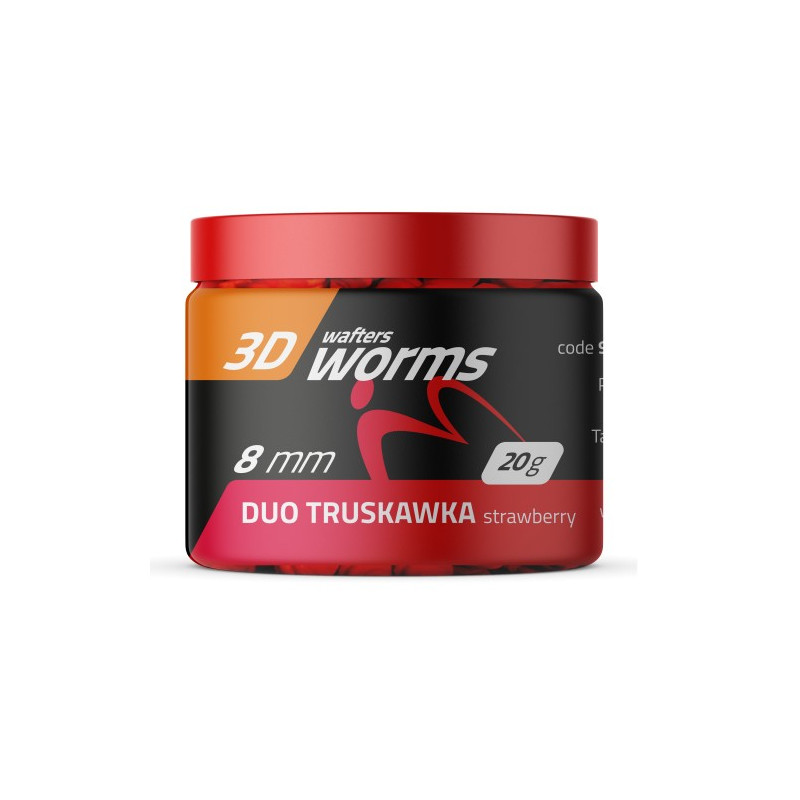 Przynęta Match Pro 3D Worms Wafters 20g - 8mm Duo Truskawka