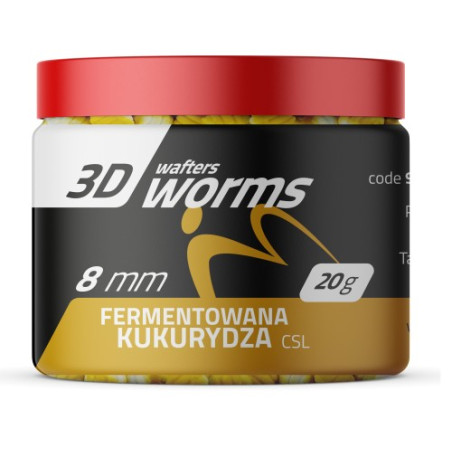 Przynęta Match Pro 3D Worms Wafters 20g - 8mm CSL Fermentowana Kukurydza Przynęta Match Pro 3D Worms Wafters 20g - 8mm CSL Fermentowana Kukurydza