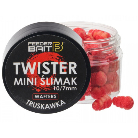 Przynęta Feeder Bait Mini Ślimak Twister Wafters 10/7mm - Truskawka
