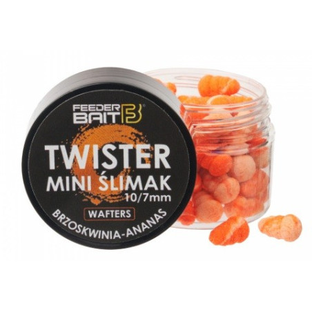 Przynęta Feeder Bait Mini Ślimak Twister Wafters 10/7mm - R72 - Brzoskwinia & Ananas