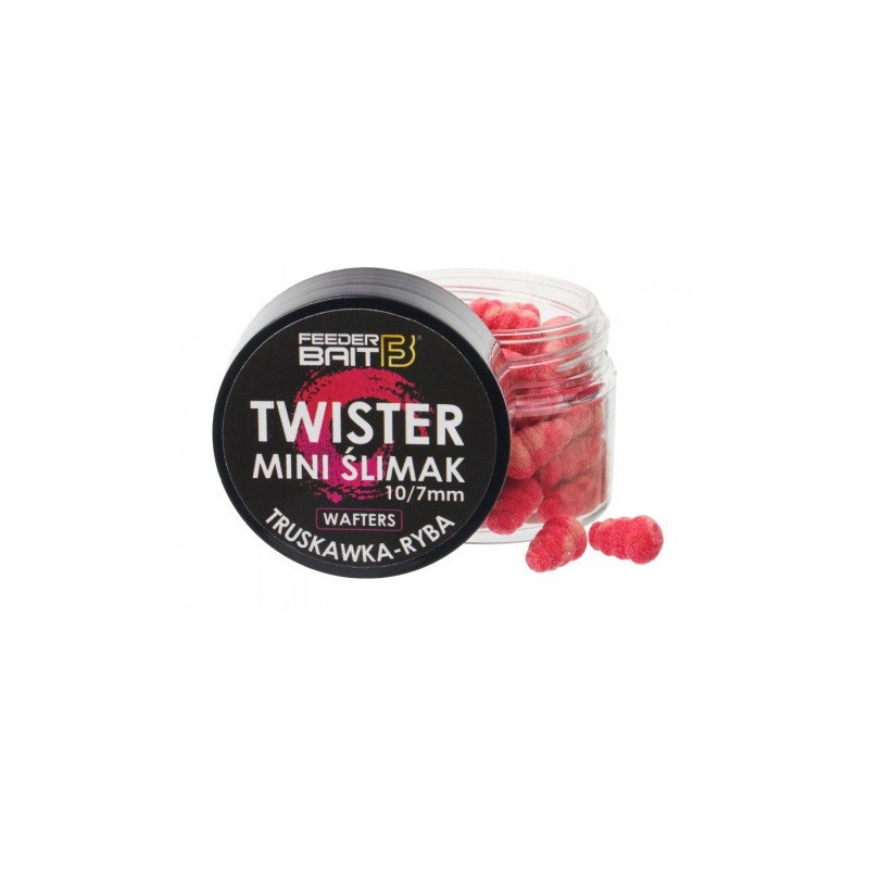 Przynęta Feeder Bait Mini Ślimak Twister Wafters 10/7mm - Truskawka&Ryba