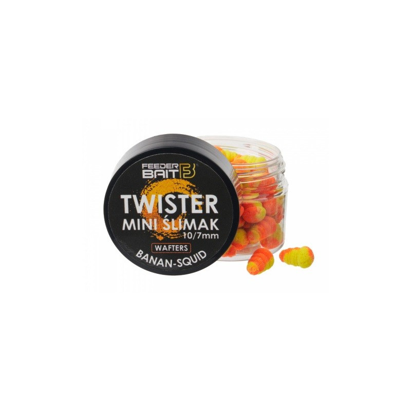 Przynęta Feeder Bait Mini Ślimak Twister Wafters 10/7mm - Banan - Squid