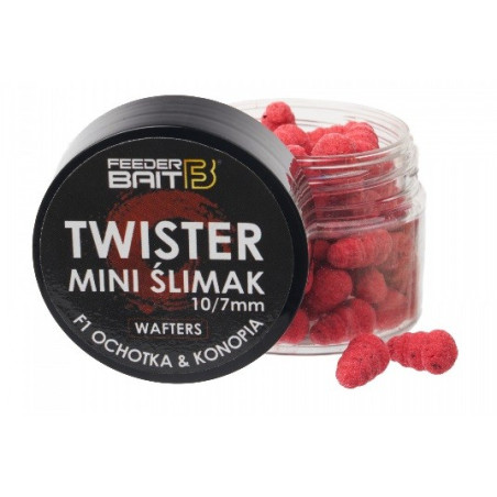 Przynęta Feeder Bait Mini Ślimak Twister Wafters 10/7mm - F-1 Ochotka&Konopia