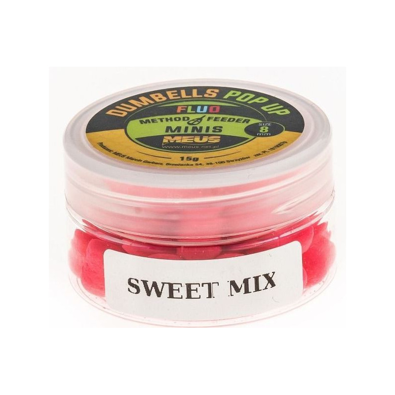 Kulki Meus Dumbells Fluo Pop Up MINIS 15g / 8mm Kulki Meus Dumbells Fluo Pop Up MINIS 15g / 8mm