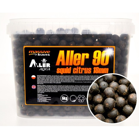 Kulki Massive Baits Aller 90 5kg - 18mm Squid-Citrus