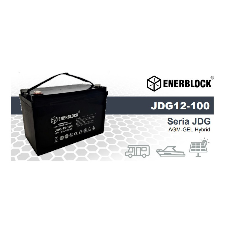 Akumulator AGM-GEL HYBRID JDG12-100 ENERBLOCK Akumulator AGM-GEL HYBRID JDG12-100 ENERBLOCK