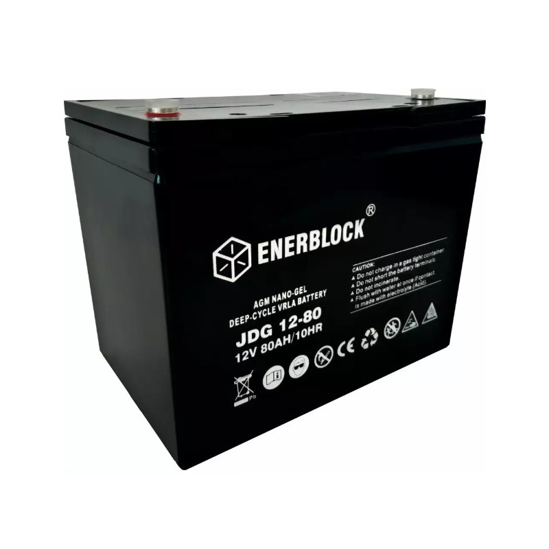 Akumulator AGM-GEL HYBRID JDG12-80 ENERBLOCK Akumulator AGM-GEL HYBRID JDG12-80 ENERBLOCK