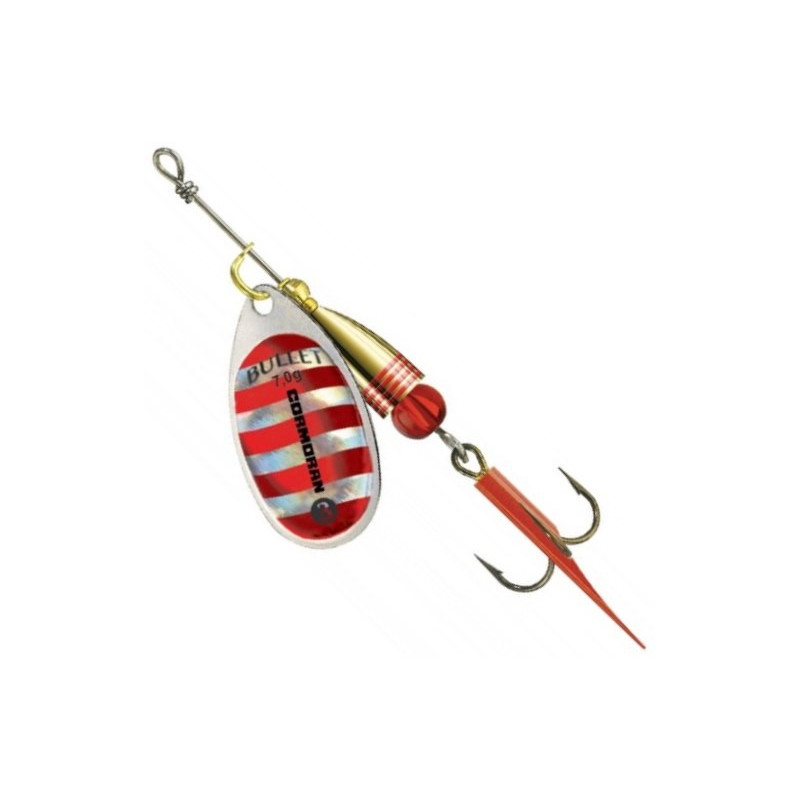 Błystka Cormoran Bullet Silver/Red Striped 20g roz.4 srebrny/czerwone paski Błystka Cormoran Bullet Silver/Red Striped 20g roz.4 srebrny/czerwone paski