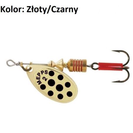 Błystka Mepps Aglia Decoree złota w kropki 6.5g roz.3 złoty/czarne kropki