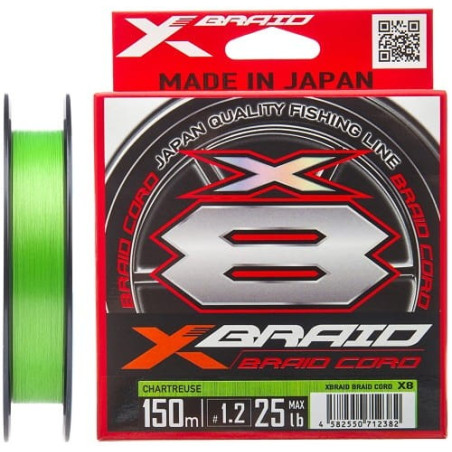 Plecionka YGK X-BRAID Braid Cord X8 CHARTREUSE 150m / 0.165mm