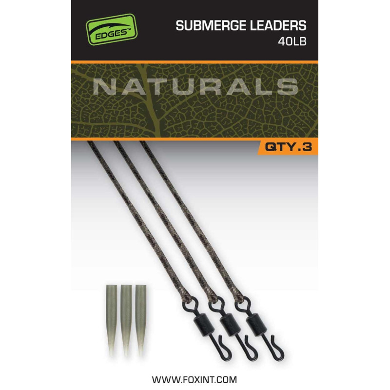 Przypony EDGES Naturals Submerge Leaders 75cm FOX Przypony EDGES Naturals Submerge Leaders 75cm FOX