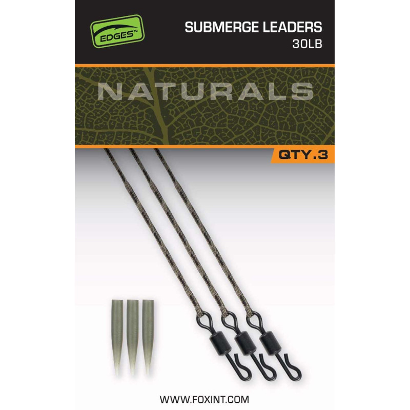 Przypony EDGES Naturals Submerge Leaders 75cm FOX Przypony EDGES Naturals Submerge Leaders 75cm FOX