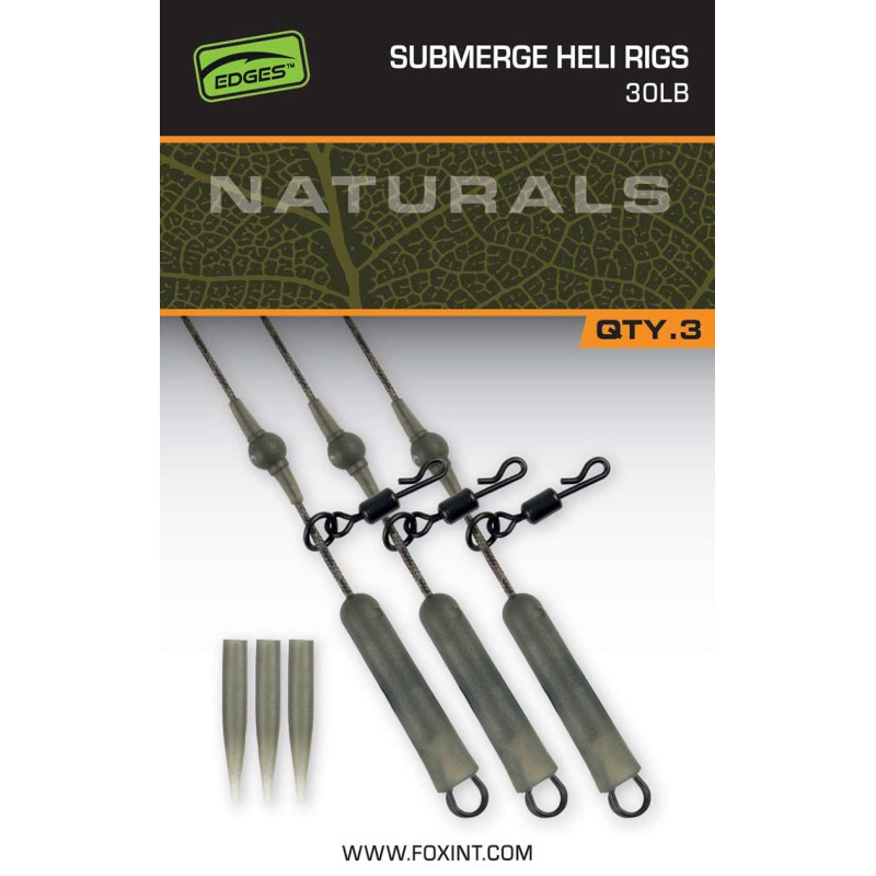 Przypony EDGES Naturals Submerge Heli Rigs 75cm FOX Przypony EDGES Naturals Submerge Heli Rigs 75cm FOX