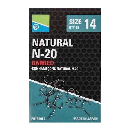 Haczyki Preston Natural N-20 hak 12