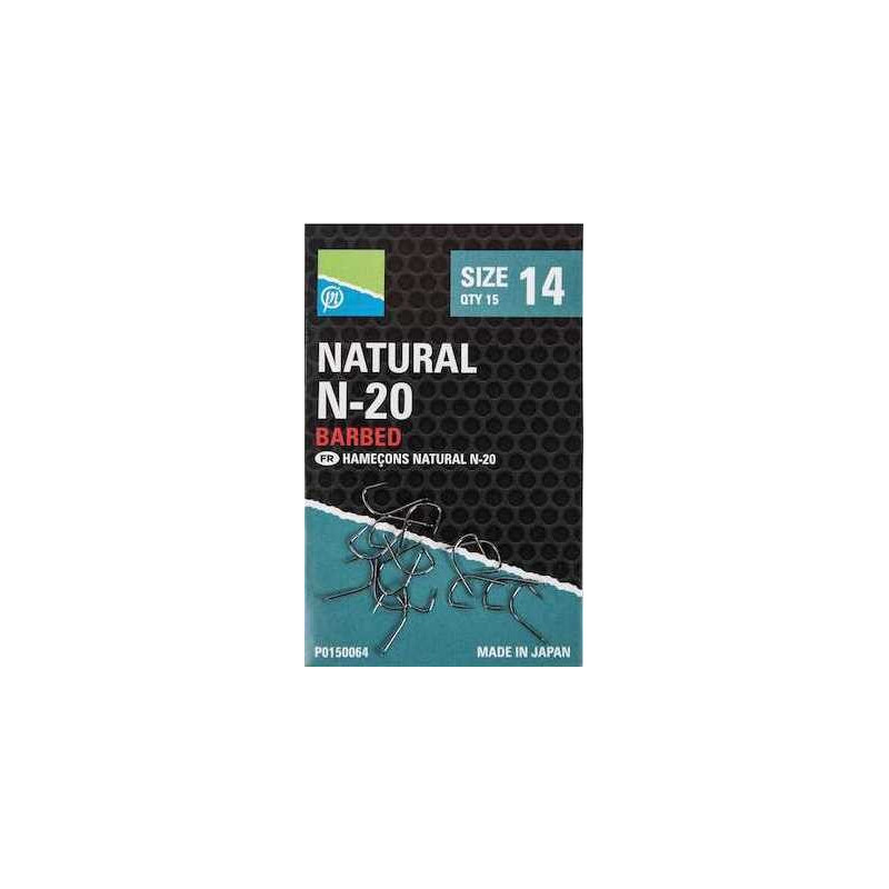 Haczyki Preston Natural N-20 hak 18 Haczyki Preston Natural N-20 hak 18
