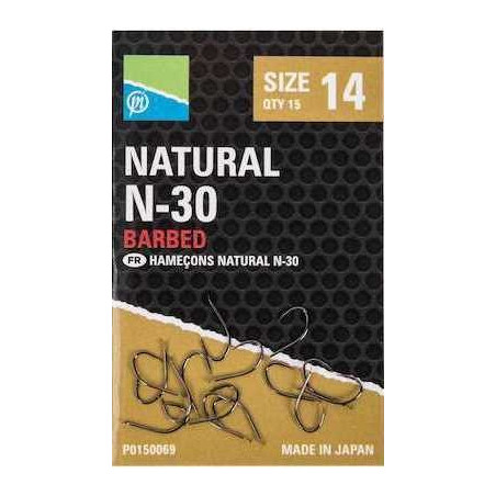 Haczyki Preston Natural N-30 hak 18
