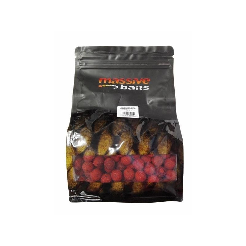 Kulki proteinowe Massive Baits by Wedkarski.com 1kg - 18mm Truskawka by Wedkarski.com