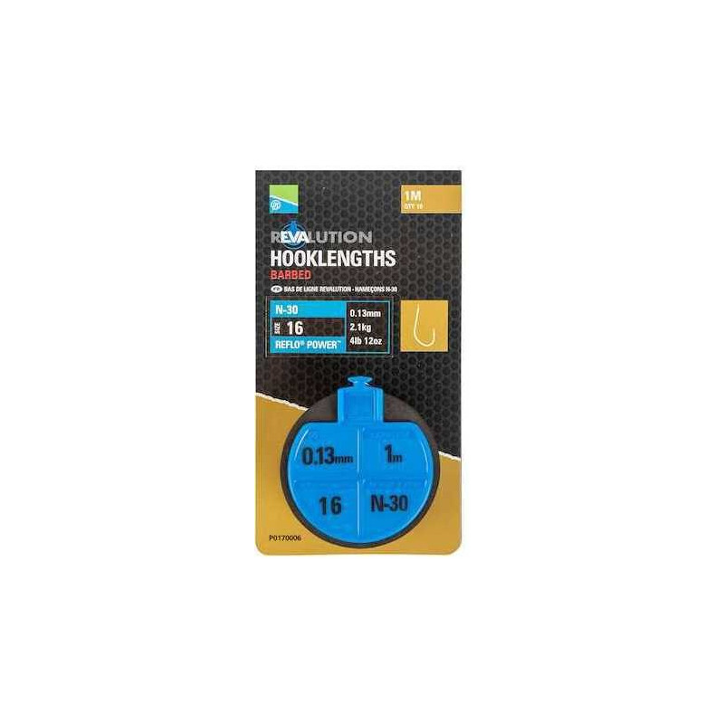 Przypony Preston REVALUTION Hooklengths 100cm N-30 hak 14 Przypony Preston REVALUTION Hooklengths 100cm N-30 hak 14