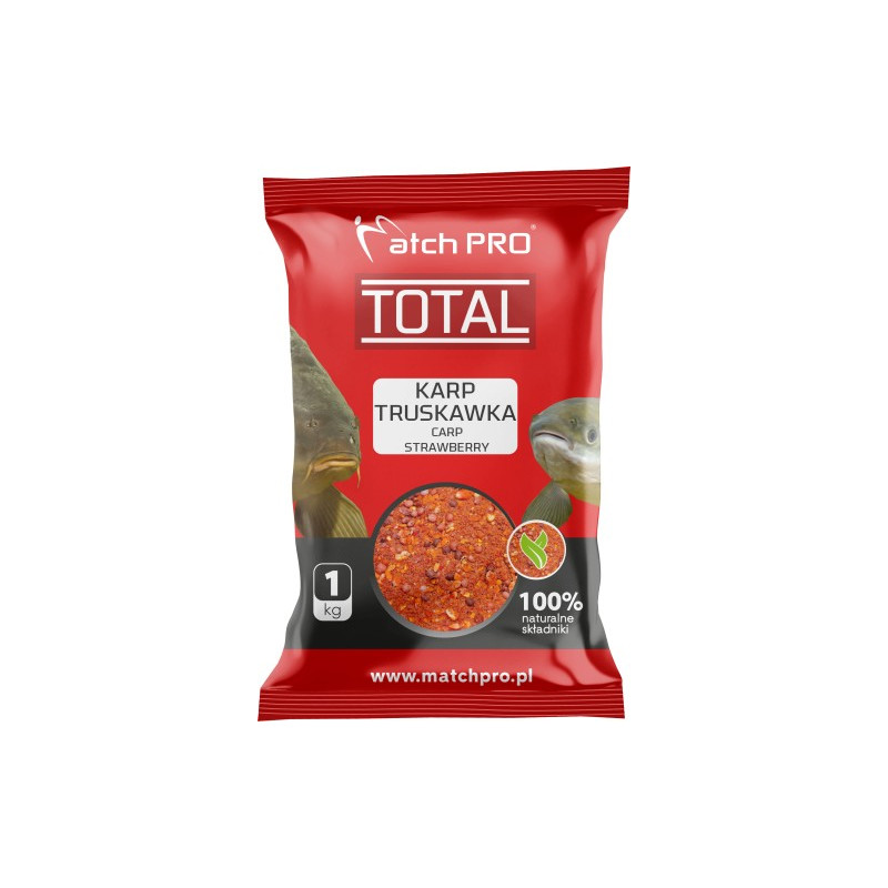 Zanęta Match Pro Total 1kg - karp, truskawka