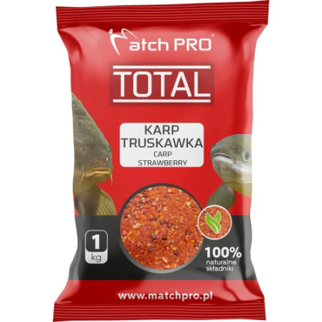 Zanęta Match Pro Total 1kg - karp, truskawka