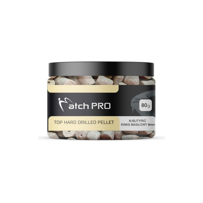 Pellet Match Pro haczykowy TOP HARD DRILLED 80g / kwas masłowy Pellet Match Pro haczykowy TOP HARD DRILLED 80g / kwas masłowy