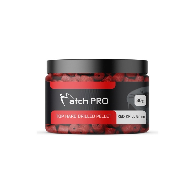 Pellet Match Pro haczykowy TOP HARD DRILLED 80g / Red Krill Pellet Match Pro haczykowy TOP HARD DRILLED 80g / Red Krill