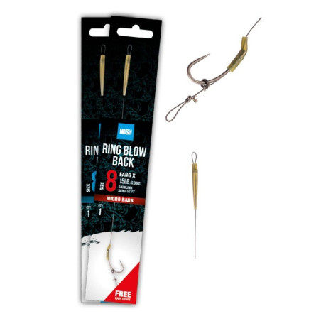 Przypon Karpiowy Ring Blow Back Rig Barbless roz. 8 NASH