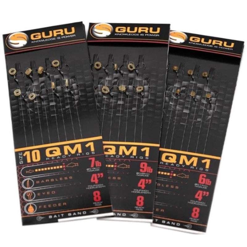 Przypony Guru QM1 Bait Bands 4" 10cm hak 12 0,19mm
