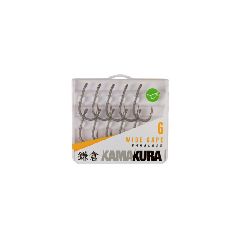Haki karpiowe - Korda KAMAKURA Wide GAPE Barbless roz. 6 Haki karpiowe - Korda KAMAKURA Wide GAPE Barbless roz. 6