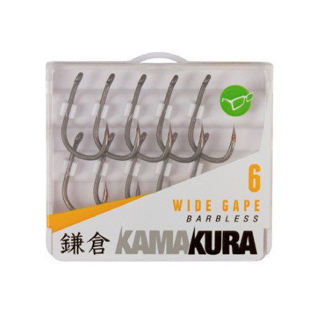 Haki karpiowe - Korda KAMAKURA Wide GAPE Barbless roz. 6
