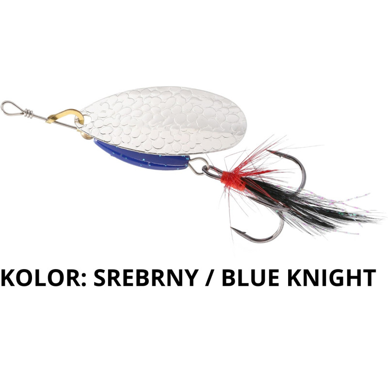 Błystka obrotowa Mikado M-GRUB 7g srebrny / blue knight Błystka obrotowa Mikado M-GRUB 7g srebrny / blue knight