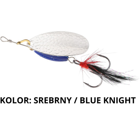 Błystka obrotowa Mikado M-GRUB 7g srebrny / blue knight