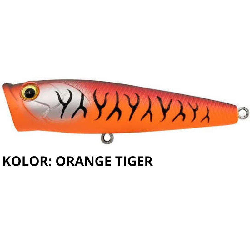 Wobler Mustad Burpy Popper 6,5cm Orange tiger Wobler Mustad Burpy Popper 6,5cm Orange tiger