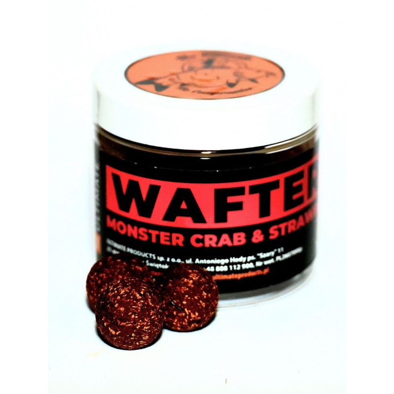 Kulki haczykowe The Ultimate Wafters Dumbell 14/18mm - monster crab strawberry