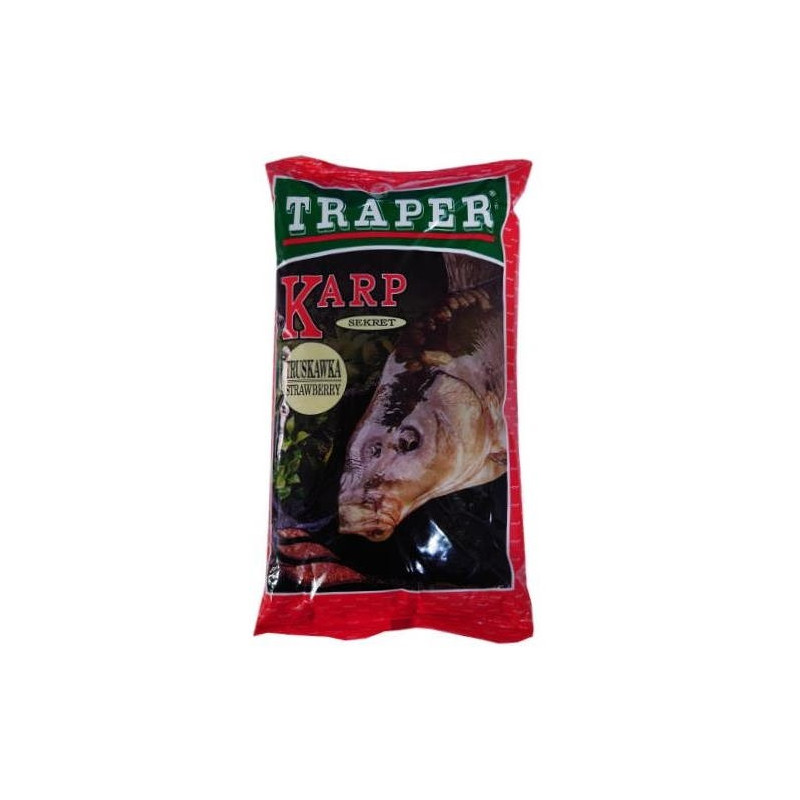 Zanęty Sekret 1kg / karp truskawka Traper