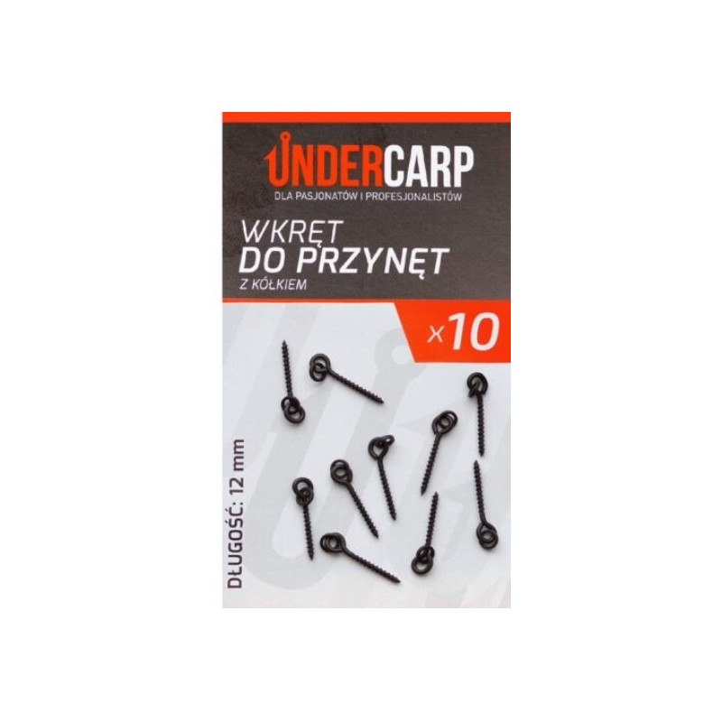 Wkręt do przynęt z kółkiem 1,2cm Under carp Wkręt do przynęt z kółkiem 1,2cm Under carp