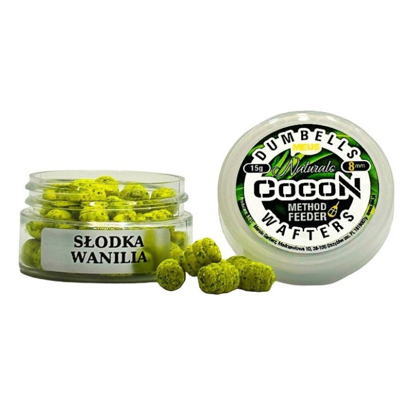 Waftersy Dumbells Cocon Wafters 8mm 15g / słodka wanilia Meus