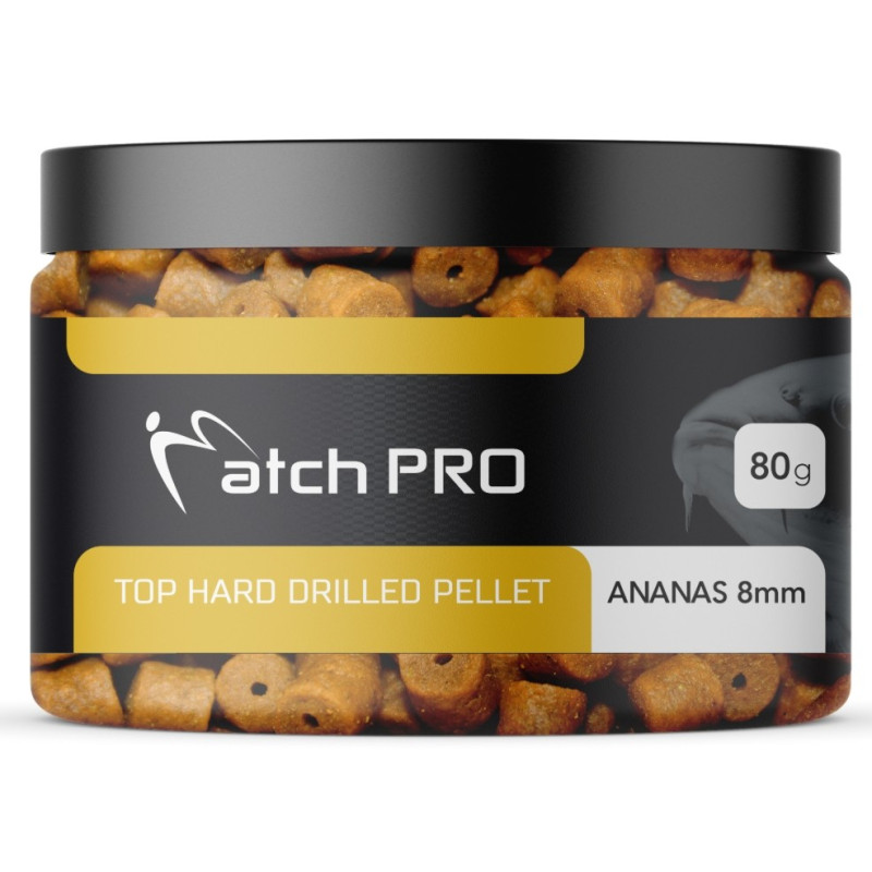Pellet Match Pro haczykowy TOP HARD DRILLED 80g / Ananas Pellet Match Pro haczykowy TOP HARD DRILLED 80g / Ananas