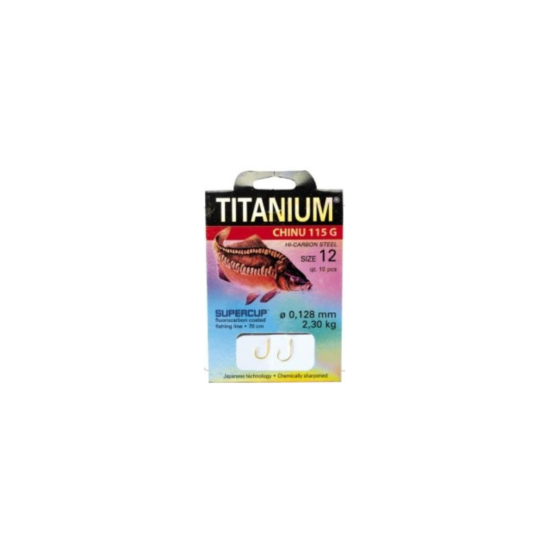 Przypon karpiowy Robinson TITANIUM CHINU 115G hak 12 Przypon karpiowy Robinson TITANIUM CHINU 115G hak 12
