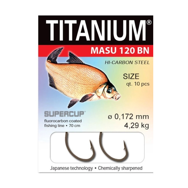 Przypon Robinson leszczowy Titanium - Masu 120 BN hak 10 Przypon Robinson leszczowy Titanium - Masu 120 BN hak 10