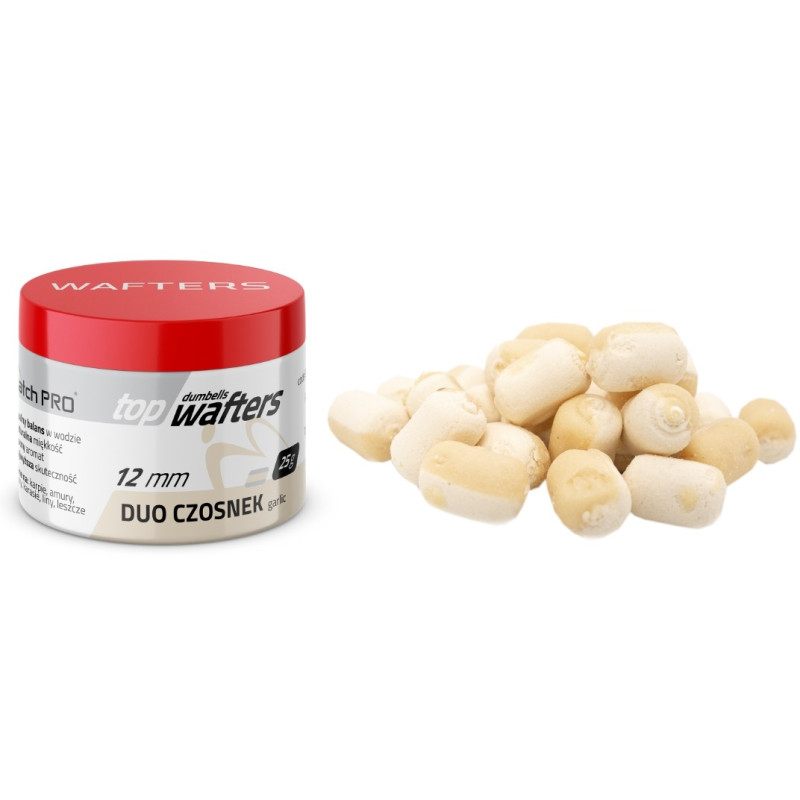 Przynęta Match Pro Top Dumbells Wafters 12 mm 25g / duo czosnek Przynęta Match Pro Top Dumbells Wafters 12 mm 25g / duo czosnek