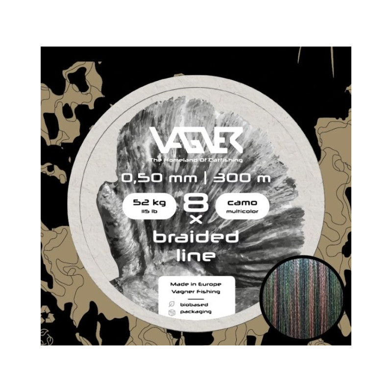 Plecionka VAGNER Line Camo Multicolor 300m / 0,50mm Plecionka VAGNER Line Camo Multicolor 300m / 0,50mm