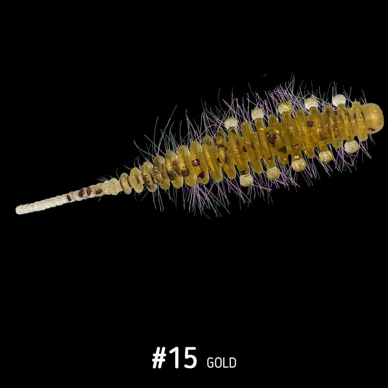 Przynęta Fishbay Robak/Worm Hairy 5,5 cm 15 Gold Przynęta Fishbay Robak/Worm Hairy 5,5 cm 15 Gold