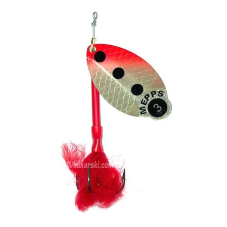 Błystka Mepps Lusox Fluo srebrna/czerwona 20.5g roz.3 srebrno/czerwony Błystka Mepps Lusox Fluo srebrna/czerwona 20.5g roz.3 srebrno/czerwony