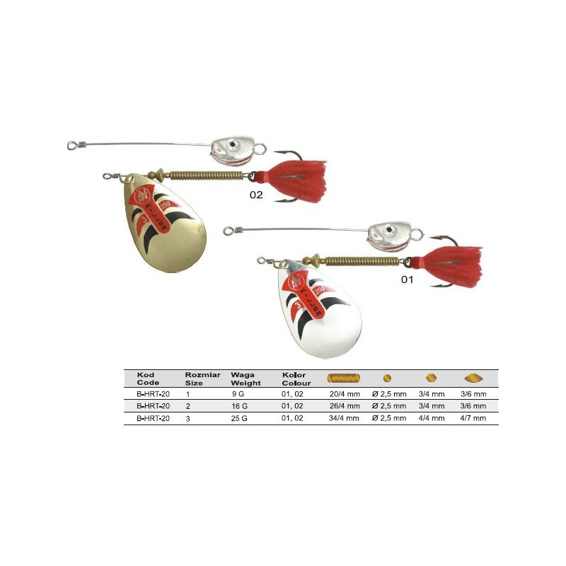 Błystka obrotowa Mistrall KILLER 9g, 16g lub 25g HRT 02