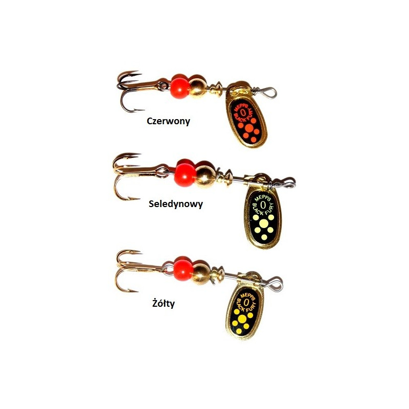 Błystka Mepps Black Fury złoty 8g roz.4 czarny/żółte kropki Błystka Mepps Black Fury złoty 8g roz.4 czarny/żółte kropki