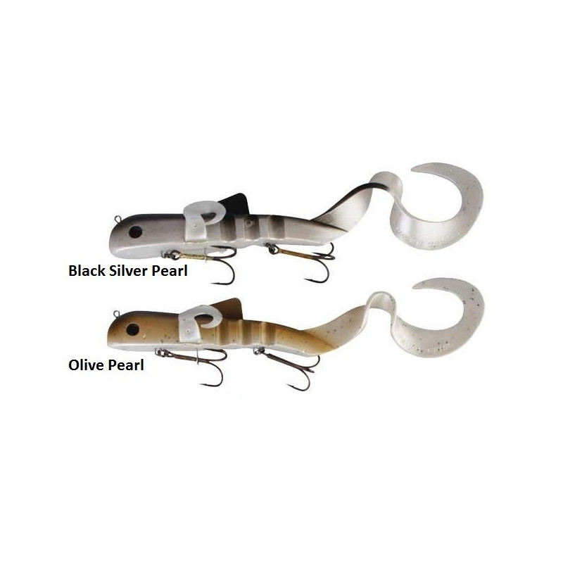 Uzbrojony Twister Alien Eel V2 30cm Black Silver Pearl Savage Gear