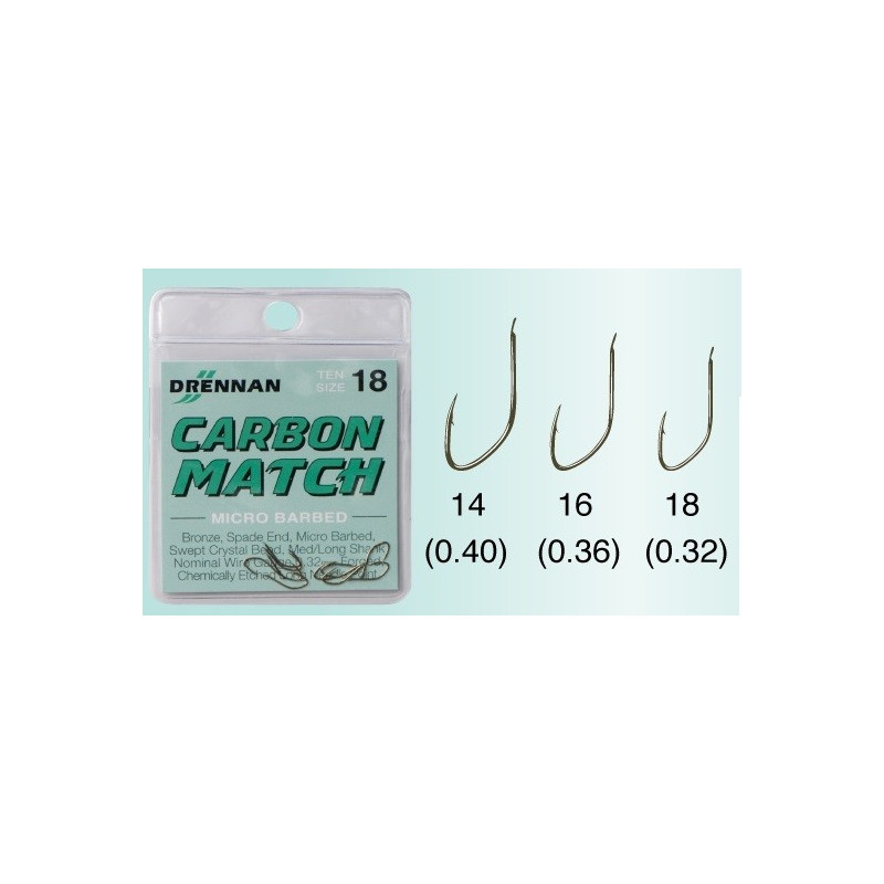 Haczyk Drennan CARBON MATCH roz. 14 Haczyk Drennan CARBON MATCH roz. 14