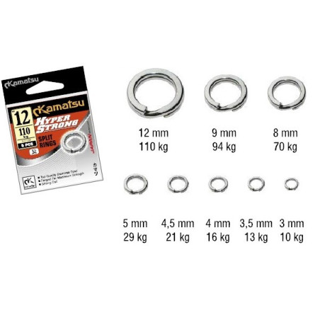 Kółka łącznikowe Kamatsu HYPER STRONG SPLIT RING 6.0mm Kółka łącznikowe Kamatsu HYPER STRONG SPLIT RING 6.0mm